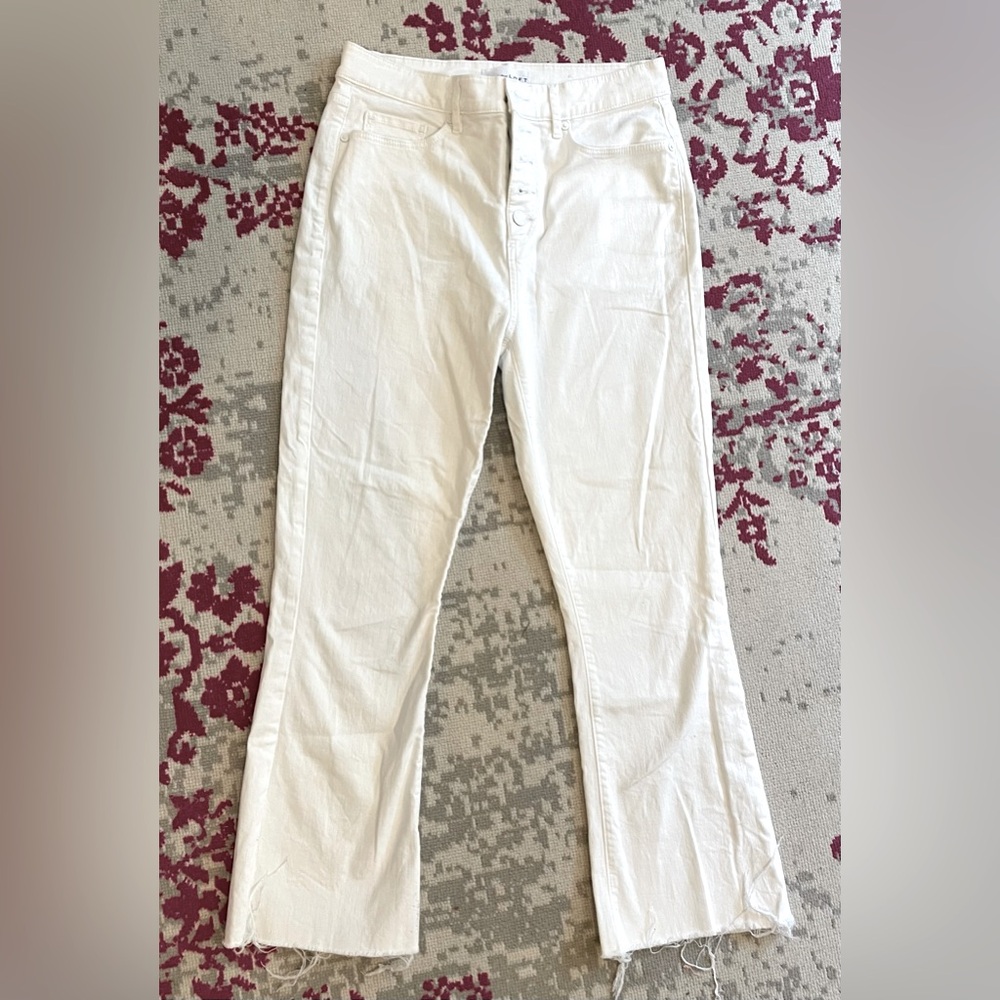 LOFT White Kick Crop Jeans size 28/6